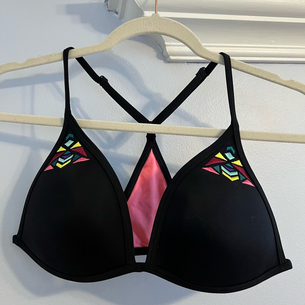 Victorias Secret Pink black triangle bikini